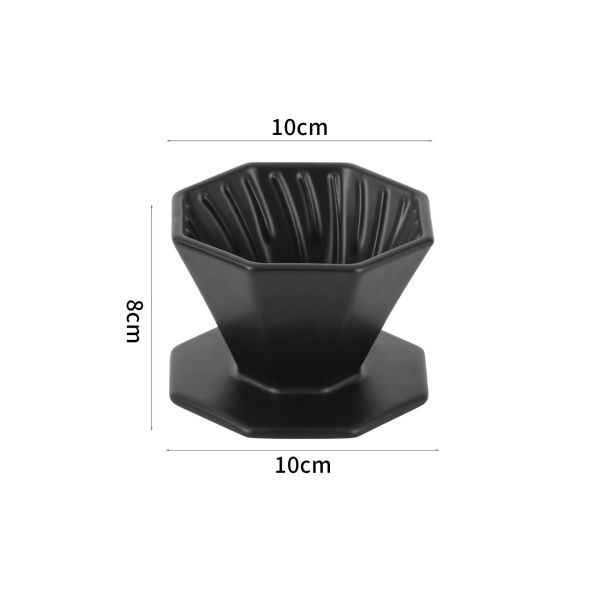 Black Ceramic Coffee Filter Set