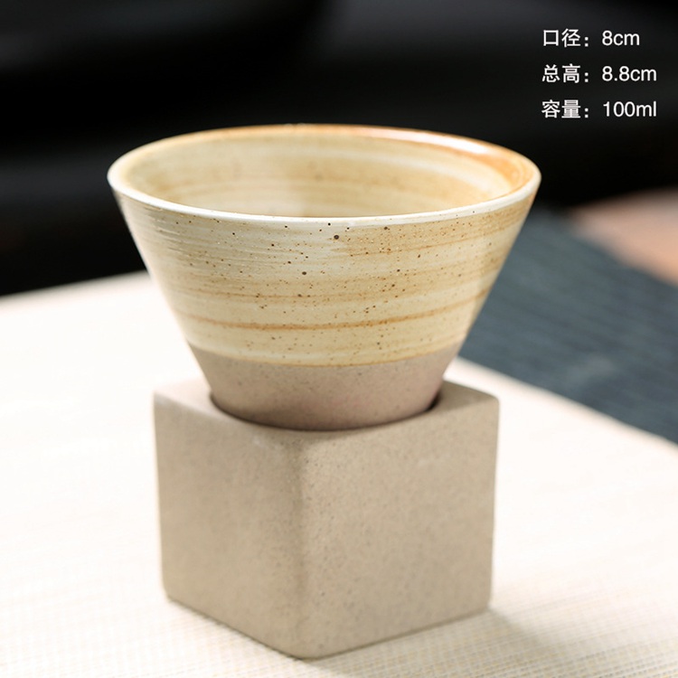 Funnel Shape Ceramic Cup With Base