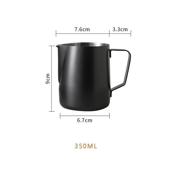 Black Stainless Steel Frother Cup