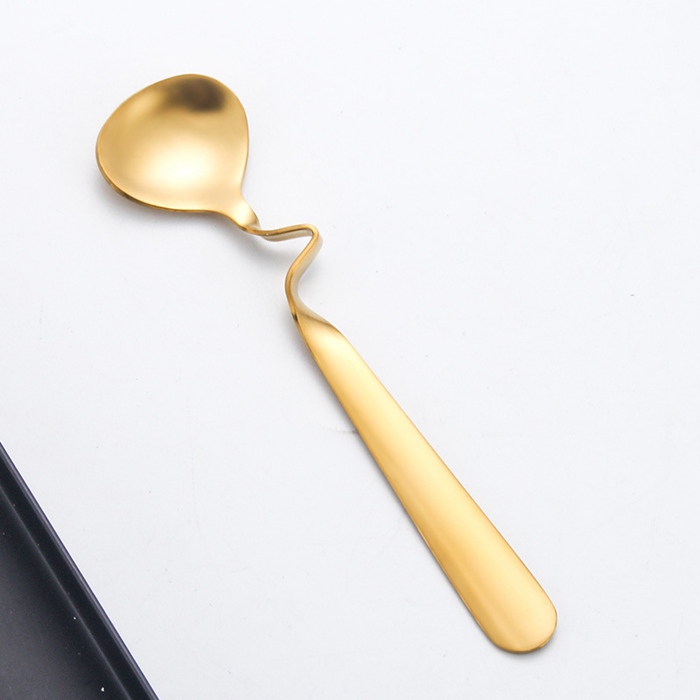 S Shape Hanging Curved Stainless Steel Latte Scoop