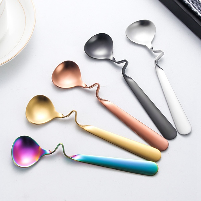 S Shape Hanging Curved Stainless Steel Latte Scoop