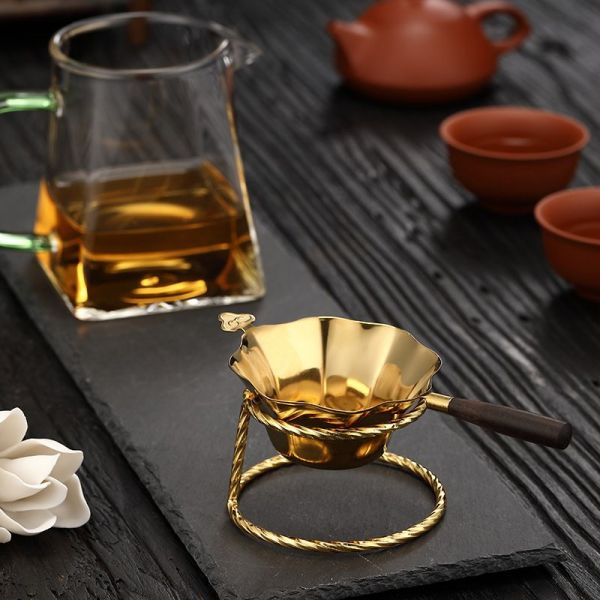 Gold Tea Strainer