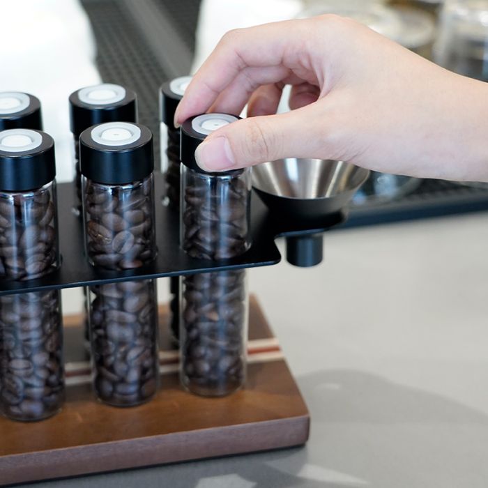 Coffee Bean Storage With Hopper 8 Tubes