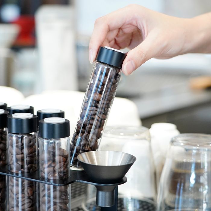 Coffee Bean Storage With Hopper 8 Tubes