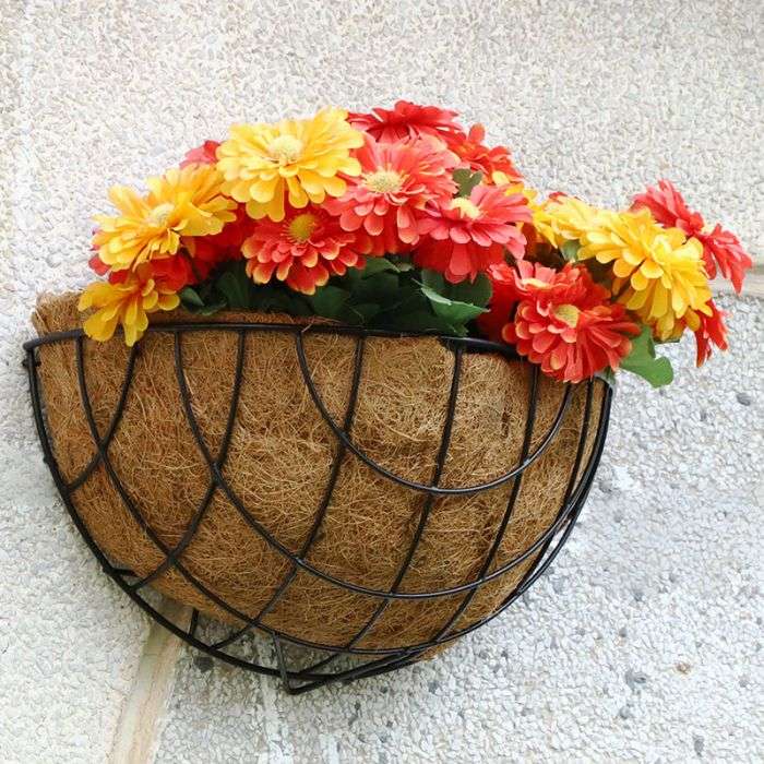 Coconut Palm Wall Hanging Flower Basket