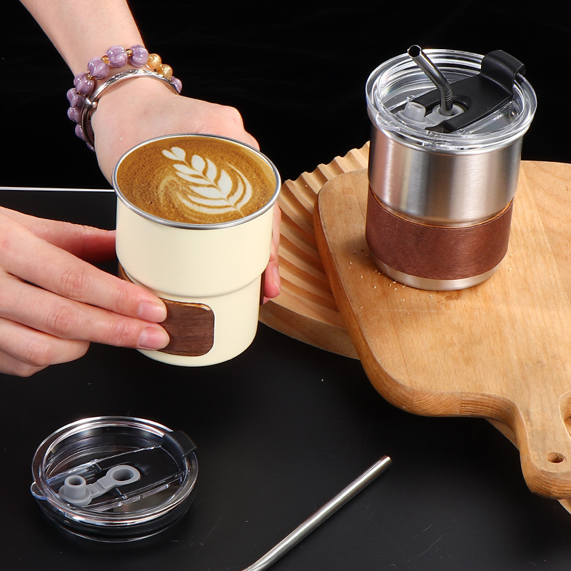 300ml Stainless Steel Coffee Cup With Lid