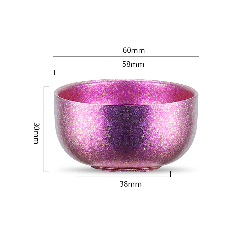 Multi-Colored Premium Titanium Tea Cups