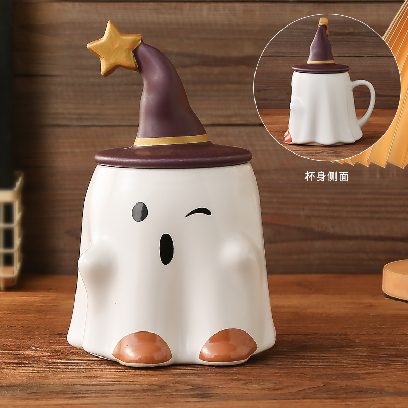 Happy Halloweenesque Ceramic Cups