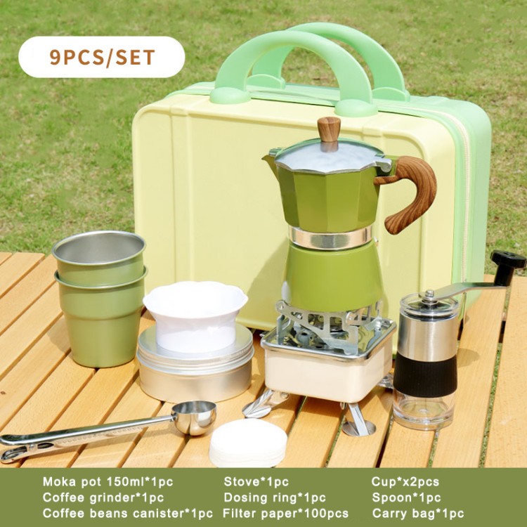 Stainless Steel Camping Coffee Maker Set