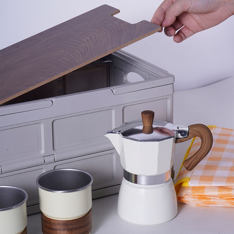 Camping Coffee Moka Pot Set