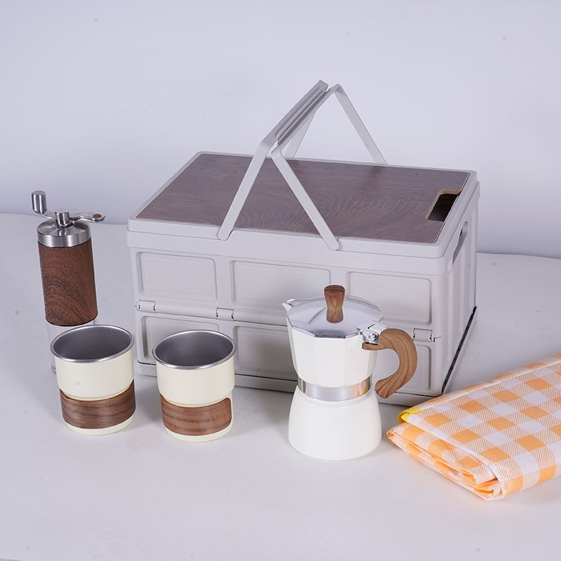 Camping Coffee Moka Pot Set