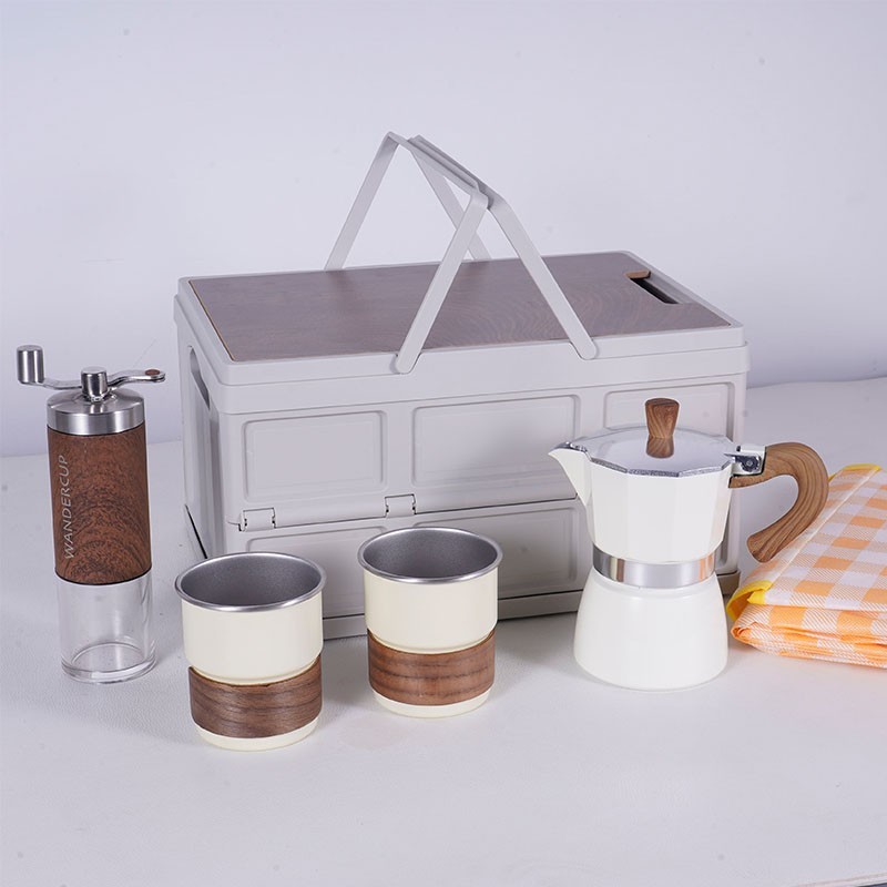 Camping Coffee Moka Pot Set
